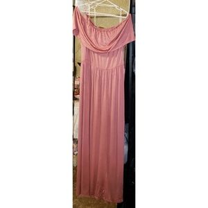 Plus Size Off the Shoulder Maxi Dress